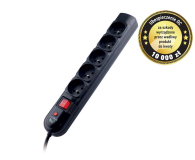 Tracer Listwa zasilająca TRACER 3m (5 gniazd) PowerGuard Black (TRA - 1412225 - zdjęcie 1